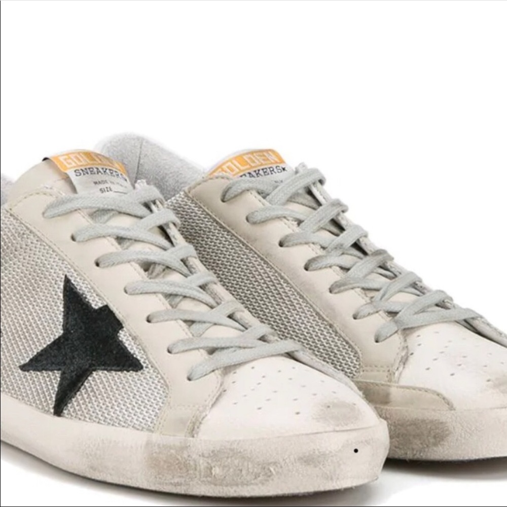 GGDB Silver Lurex Mesh Superstars (Size 38) - Picture 3 of 9